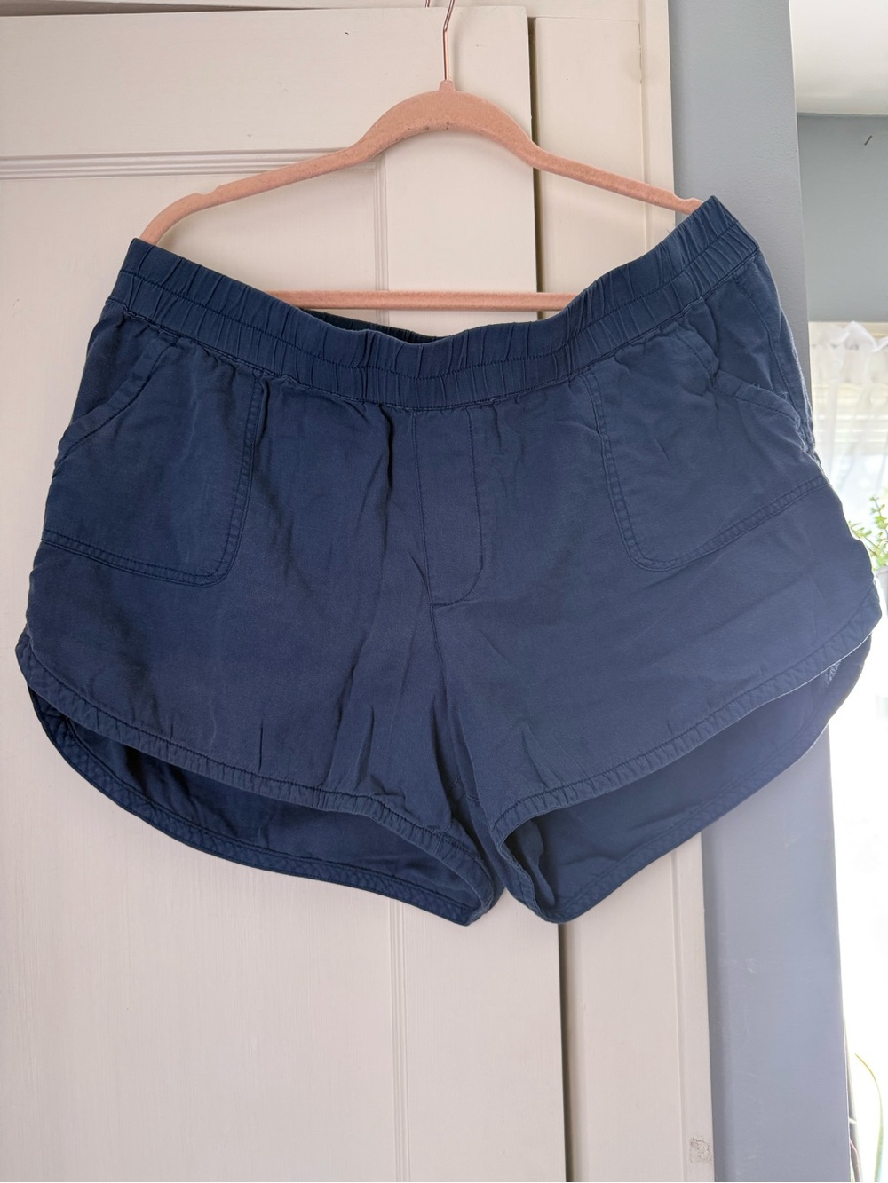 Maurices Navy Elastic-Waist Athletic Shorts